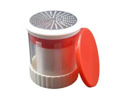 OUSIKA Grattugia Formaggio Rotante Grattugia Formaggio Parmigiano Grattugia Formaggio Rotante Portatile Utensili E Gadget da Cucina Professionali in Acciaio Inossidabile-rosso-9x9x10cm Pelatrici