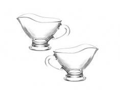 Pasabahce 55012 - Salsiera Basic, 180 ml, set da 2 pezzi, in vetro, qualità gastronomica