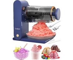 Enleber Tritaghiaccio Elettrico，Tritaghiaccio per Granite e Macchina per Granita，Macchina del Ghiaccio Ideale per Granite, Cocktail e Sorbetti -Blu Scuro