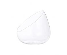 DOITOOL Terrario Piante Vetro, Chiaro Slant Cut Bolla Ciotola Ciotola di Pesce Piante Terrario Vaso della Caramella Slant Cut Vaso di Vetro Pezzo Centrale Rotondo Vaso di Fiori