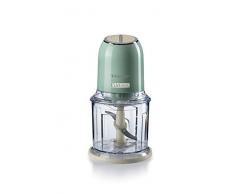 Ariete Tritatutto Vintage 438, Tritaverdure e Tritaghiaccio Elettrico con 2 Velocità, 4 Lame in Acciaio Inox, Piedini Antiscivolo, 600 ml, 400W, Verde