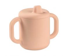 Béaba, Tazza per lAddestramento dei Bambini, Funzione Biberon/Tazza, 100% Silicone di Ottima Qualità, Manici Grandi, Facile da Tenere, Ergonomico, Beccuccio Morbido, Rosa
