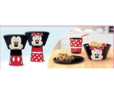 Minnie Disney - Set Colazione impilabile 3pz - Bicchiere, Ciotola e Piattino - Novità Prodotto Originale