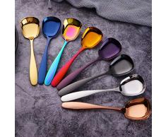 Do Buy 8 Pezzi Cucchiaino Colorato Cucchiaio da Dessert Cucchiaio di Frutta Cucchiaio da Zuppa Cucchiaio in Acciaio Inossidabile 18/10