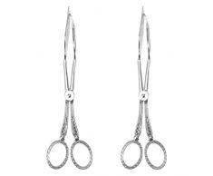 BESTonZON Pinze per Feste con Testa in Lega con Morsetto a Forbice retrò in Zinco Ristorante Vintage Pinze per La Casa per Cibo Pinza per Torta Cuspidale Pinze per Insalata per Barbecue