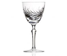 Calice vino, bicchiere vino, calice cristallo "SARABANDE", trasparente, lavorato a mano, cristallo al piombo, stile moderno (GERMAN CRYSTAL powered by CRISTALICA)