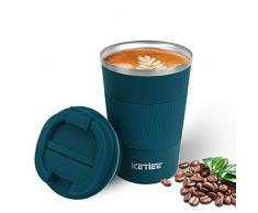 KETIEE Tazza Termica Caffe - 380ml Termos Caffè Tazza da Viaggio Termica per Caffe Senza BPA, Tazza Termica da Viaggio Isolata Riutilizzabile, Thermoas Coffee Mug-to-Go in Acciaio Inossidabile