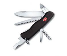 Victorinox, Forester, coltellino svizzero (12 funzioni, seghetto per legno, blocco con clip di sicurezza) colore nero