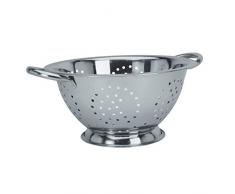 Equinox 146118 Scolapasta, Acciaio Inossidabile, Bianco, 24.3 x 2.5 x 2 cm