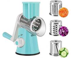 Taglierina di verdure incrinata a mano multifunzionale, Chopper di verdure, Chopper di verdure manuale, Grattugia di formaggio, Grattugia a tamburo manuale