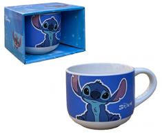 Tazza in ceramica, Stitch, Disney, Lilo & Stitch, tazza larga jumbo, 380 ml, in scatola