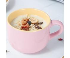 Arawat tazza grande tazza da caffè divertente tazza da tè in ceramica con cucchiaio sottobicchiere tazza da caffè da 600 ml tazza per cereali tazza di compleanno regalo tazza da cappuccino regalo