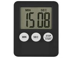 Triamisu Timer Digitale a LED - Timer da Cucina Digitale a LED per Cucina Digitale a casa Promemoria Conto alla rovescia - Nero