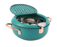 Tempura Termometro per Friggitrice, Pentola per Friggere con termometro Padella per friggitrice a olio giapponese in acciaio inossidabile per fornello a induzione