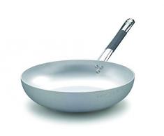 Pentole Agnelli ALMC111BPIC36 Linea Alluminio Induzione Padella Svasata Alta, Fondo a Induzione con 1 Manico Cool, 36 cm