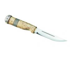 Marttiini, Coltello da Caccia, Edizione da Collezione, antiruggine, in Legno di Betulla, Renna di Horn, Tamburo, Fodero in Pelle, Scatola in Legno di Caccia/Coltello Outdoor