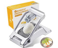 Bugucat Tagliauova,Taglia Uovo in filo di acciaio inox 304, Affettatrice per Uova, Affetta Uova, Taglia-uova per fettine sottili ovali, Utensili da cucina per uova sode,fragole, funghi, insalate