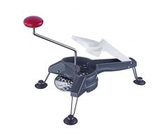 Westmark Affetta-verdure con 3 dischi, Lame in acciaio inox, Schnitzel Mouli, Antracite/Argento/Rosso, 11712260