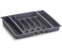 Zeller 24887 Portaposate, Allungabile, Plastica, Grigio, 48x38x6.5 cm