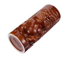 Amosfun Tiki - Bicchieri da Cocktail in Ceramica, Stile Hawaiano, Stile Vintage, Aloha Drinkware, esotici da Cocktail, per Mai Tai Punch Pina Colada, 370 ml