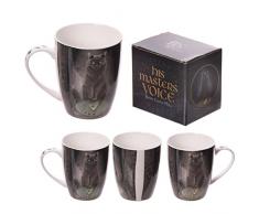 Puckator MULP31-Tazza con Design La Via del Maestro di Lisa Parker, in porcellana, colore: bianco/grigio/nero