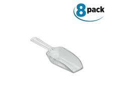 InterDesign Basic Sessola per dosare, Piccolo mestolo da cucina in plastica, Set da 8 palette multiuso, trasparente