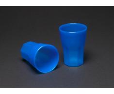 25 Bicchieri riutilizzabili in plastica bicchieri Cocktail tazza "PP" 0, 3L resistente 100% Made in Germany colore blu