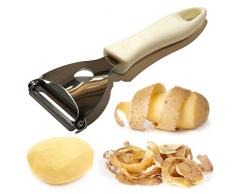 Pelapatate Pela Verdure Frutta - Sbucciatore Spelucchino Peeler - Sbuccia Patate - Lavabile in Lavastoviglie (Con Manico)