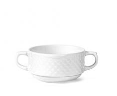 H&H 4373866 Tazza da Brodo Afrodite, Porcellana, Bianco, 300 CC, Porcelain