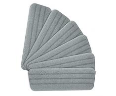Vicloon Panno Mocio, 6 Pezzi Panno Pulizia in Microfibra Mop Pad per Tutti I Mocio Spray & Mocio Reveal Lavabili (Grigio)