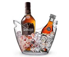 Yobansa 4L Portaghiaccio,Secchio di Ghiaccio,Secchiello Ghiaccio,Secchiello in Acrilico per Bottiglie di Vino/Spumante/Champagne e Ghiaccio (Clear)