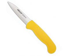 Arcos Serie 2900, Spelucchino Coltello per sbucciare, Lama Acciaio Inossidabile NITRUM 80 mm, Manico Polipropilene, Colore Giallo