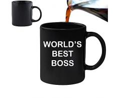 Acen Merchandise The Office Dunder Mifflin Worlds Best Boss Magic Heat Changing Mug Natale divertente regalo celebrazione lavastoviglie/forno a microonde