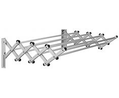 Duett Stendibiancheria allungabile da parete 998156, 86 cm, 100% alluminio