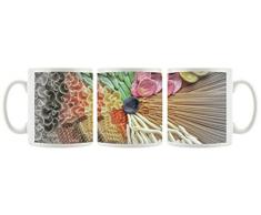 Assortimento di pasta colorata B & W dettagli, Tazza Motif in bianco 300ml ceramica, grande idea regalo per ogni occasione. La tua nuova tazza preferita per caffè, tè e bevande calde