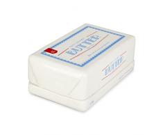 Balvi P/Burro Butter Block Colore Bianco Contenitore retrò per Burro con Coperchio Ceramica 6,5x17,5