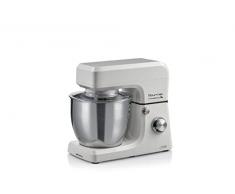 Ariete Gourmet Professional 7L 1598/00, Impastatrice Planetaria, 1200 W, Capacità 7 L, 3 Accessori, 6 Velocità, Funzione Pulse, Coperchio Paraschizzi, Bianco