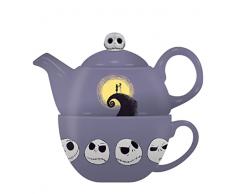 Half Moon Bay: Set Teiera e Tazza Disney The Nightmare Before Christmas | Teiera 3D personalizzata di The Nightmare Before Christmas con Tazzone incluso, Licenza ufficiale 100%, disney gadget
