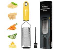Bugucat Grattugia,Zester Reibe Grattugia per Formaggio e Limone Grattugia in Acciaio Inossidabile,Ergonomico TPR Maniglia,Accessorio da Cucina Multiuso - per Formaggio Carota Noce di Cocco e Rafano