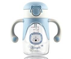 280 ml Training Cup,1 Bicchiere Antigoccia Bambini,con Beccuccio Ergonomico in Silicone,Una Tazza 6+Mesi per Imparare a Bere,Tazza Starter Cup con Manici Antiscivolo e Beccuccio,senza BPA -Blu