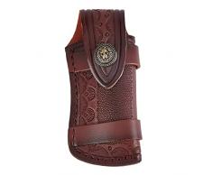 Fodero per Coltelli In Pelle AMIJOUX, Fondina per Coltello A Lama Fissa, Custodia per Cintura con Passante per Cintura Custodia per Coltelli In Pelle Lavorata Custodia per Coltelli DaCaccia Protezione
