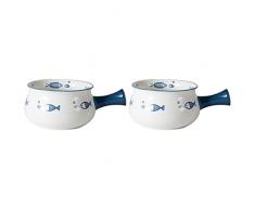DEPILA 2 pz Ceramica Burro di Cereali Mini Scaldavivande con Cipolla Stoccaggio Zuppa Pentola Servire Cucina Giapponese Mixing Container Francese Riscaldamento Microonde Dessert Pentole Chili Bambini