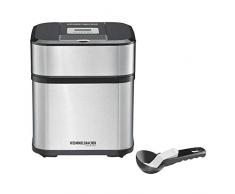 Rommelsbacher im 12 4 in 1 macchina del ghiaccio Kurt/per gelati, Frozen Yogurt, Sorbetto & Slush/Timer/con cucchiaio da gelato/1.5 L/acciaio inossidabile, Nero