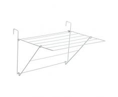 Sauvic 88832-Stendibiancheria da balcone, bianco, 61 x 49 x 32 cm., acciaio