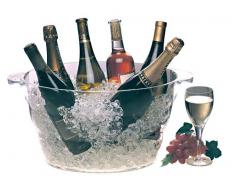 Secchiello CHAMPAGNE PORTA BOTTIGLIE party OVALE cm.40