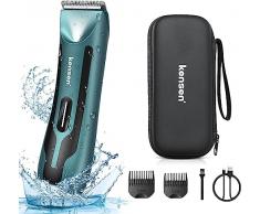 KENSEN Rasoio Elettrico Depilatore corpo,Epilatore Corpo Uomo con LED, Uso Umido e Asciutto per Viso, Torace, Ascelle, Gambe (verde)