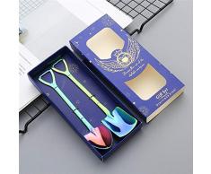 UKKO Cucchiaini 2 Pz Buon Natale Cucchiaio in Acciaio Inox Cucchiaio da caffè Shovel Bambini Cucchiaio di Gelato Cucchiaio Regalo di Compleanno Capodanno Partito Regalo