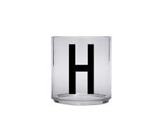 Design Letters Tazza da apprendimento e A-Z - senza BPA, EA e BPS - Tazza personalizzata in Tritan per bambini e bambini - multifunzione - manici e coperchi acquistati separatamente - H