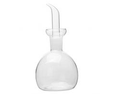 BESTonZON Oliera di 500 ml in Vetro Trasparente. Sistema antigoccia. Ideale Anche per Oli aromatizzati e speziati