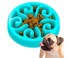 Edipets, Ciotola Anti Ingozzamento, Ciotole per Cani, Interattiva, per Animali Domestici, di Medie e Grandi Dimensioni (Blu)